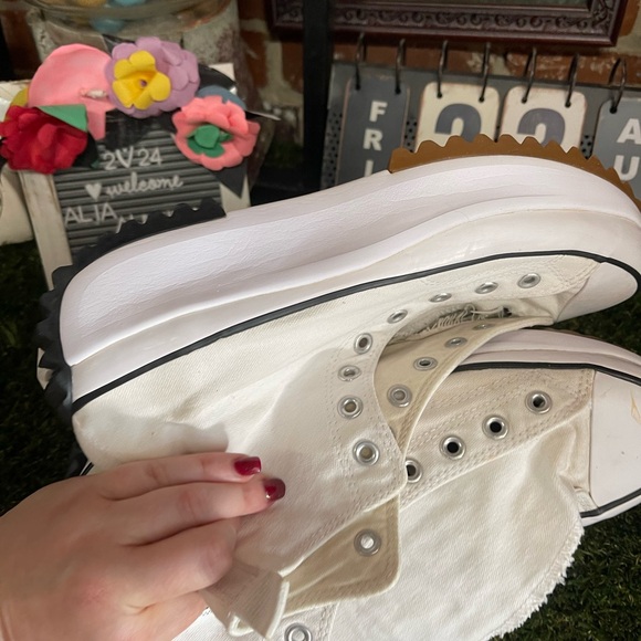 Converse Run Star Hike Hi Women Shoes Sneakers high tops White 100% Authentic - Picture 7 of 12